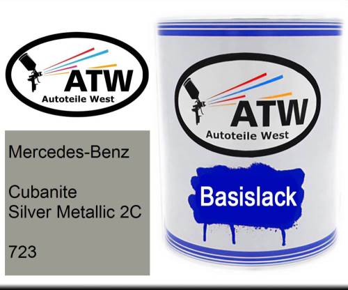 Mercedes-Benz, Cubanite Silver Metallic 2C, 723: 1L Lackdose, von ATW Autoteile West.